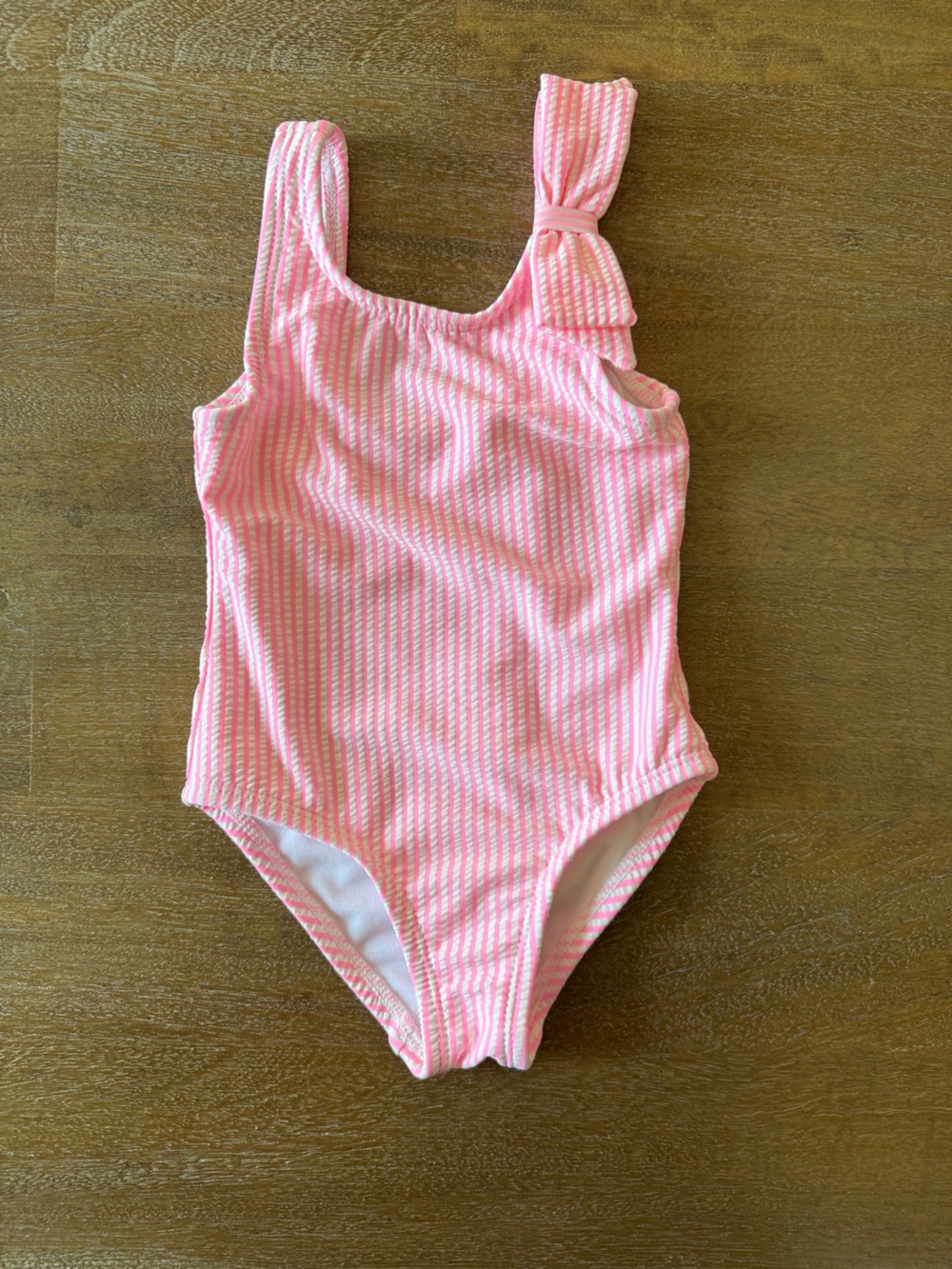 Cat & Jack Pink and White Stripe Girls' One-Piece Swimsuit